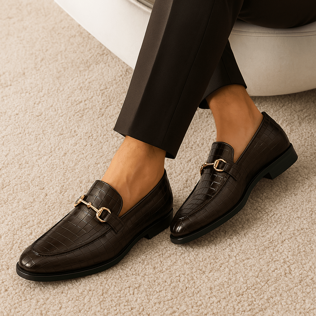 Alligator Embossed Loafers
