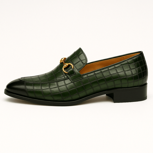 Crocodile Embossed Loafers
