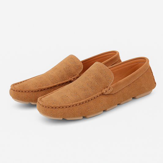 Giuliano Perforated Leather Loafers